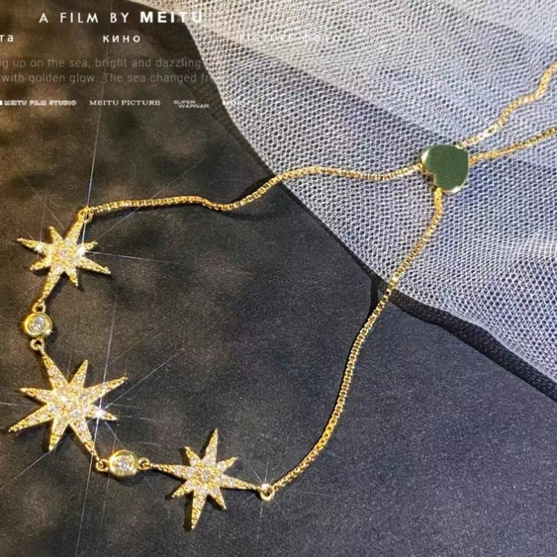 Tuochen Jewelry Fashion New Design 18K/14K/10K Gold Diamond Star Collection Bracelet