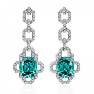 Tuochen Jewelry Custom Sterling Silver 925 High Carbon Diamond Stone Earring